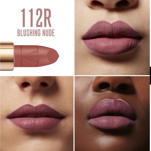 Valentino Lipsticks bundle Matte Blushing Nude 112R/Refill Satin Red 204R Pouch - Picture 5 of 16